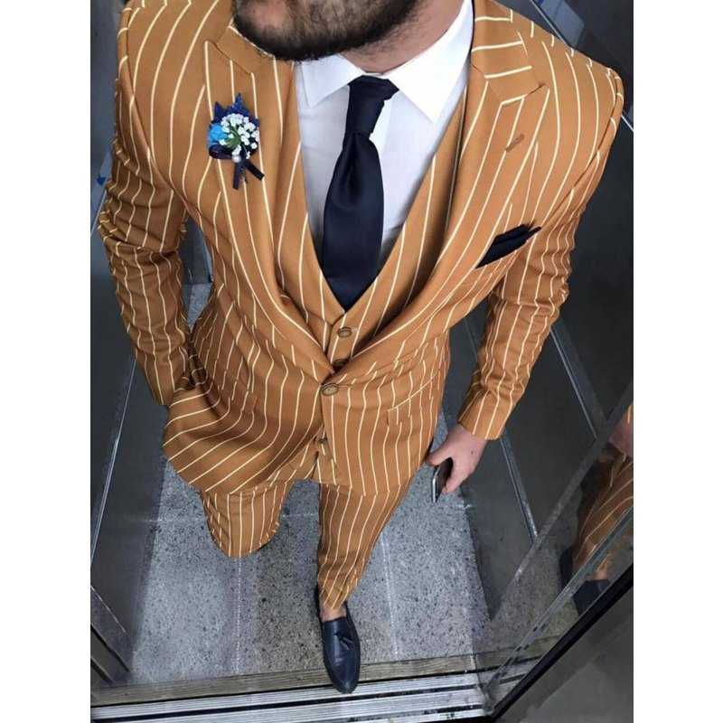 Men's Suits & Blazers Mens Navy Blue Stripe Blazer Slim Fit Wedding Male Groom Tuxedos Suit Prom (Jacket+Pants+Vest) Costume Homme, Custom color
Men's Suits & Blazers Mens Navy Blue Stripe Blazer Slim Fit Wedding Male Groom Tuxedos Suit Prom (Jacket+Pants+Vest) Costume Homme, Custom color