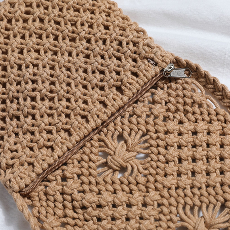 Tassel Crossbody Shoulder Bags Flip Woven Boho Beach Vacation Travel Small Handbag for Women Girls