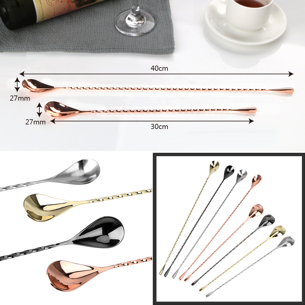 8pic Spoon Stainless Steel Mixing Cocktail Spiral Pattern Bartender Tools Bar Teadrop Spoon 30/40cm Bar Tool
8pic Spoon Stainless Steel Mixing Cocktail Spiral Pattern Bartender Tools Bar Teadrop Spoon 30/40cm Bar Tool
