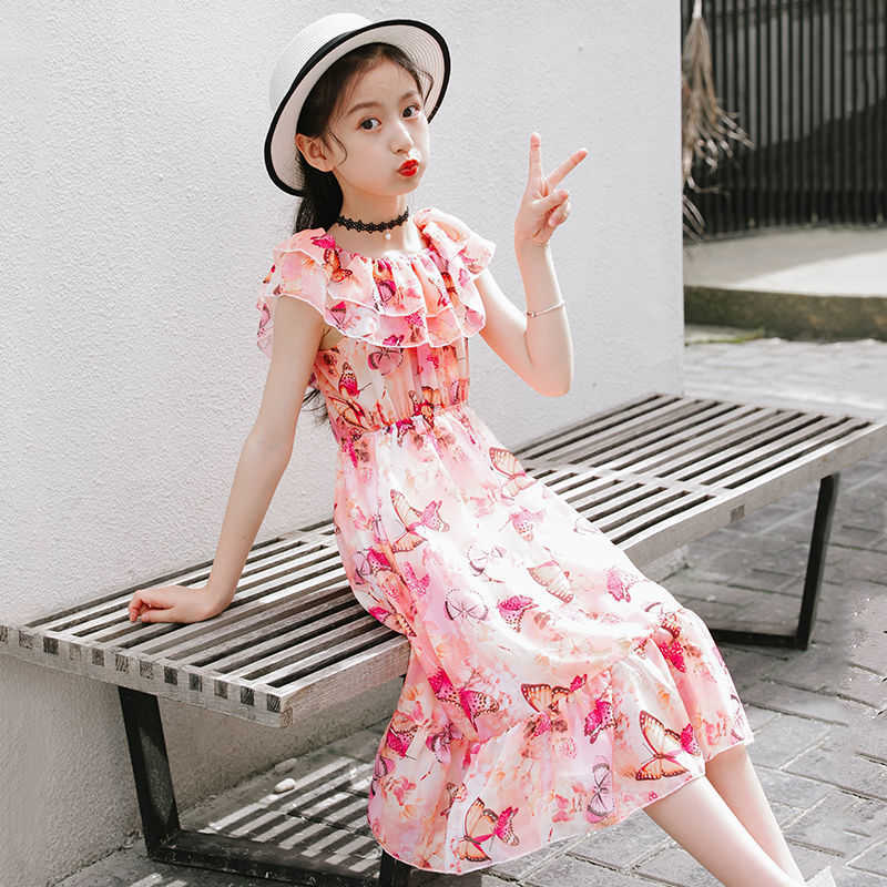 2021 Girls Dresses New Summer 12 Teenage Sandy Beach Chiffon Dress 13 Children's Clothing 11 Girl Summer Party 10 To 14 Year Old, Pink
2021 Girls Dresses New Summer 12 Teenage Sandy Beach Chiffon Dress 13 Children's Clothing 11 Girl Summer Party 10 To 14 Year Old, Pink