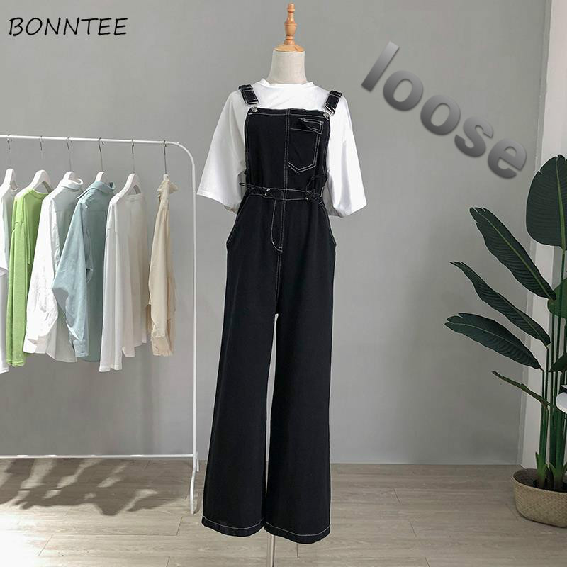 Jumpsuits Women Korean Style Fashion Loose Casual All-match Leisure Trendy Daily Pockets Streetwear Womens High Waist Harajuku, Black
Jumpsuits Women Korean Style Fashion Loose Casual All-match Leisure Trendy Daily Pockets Streetwear Womens High Waist Harajuku, Black