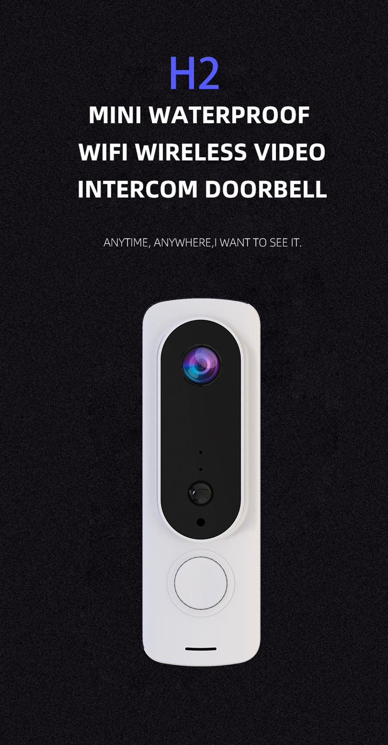 H2 1080P WiFi Doorbell Cameras Waterproof HD Video Door Bell Motion Detector Smart Wireless with Camera Night Vision