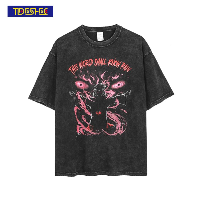 Retro Washed Anime Pain Printed T Shirt Men Harajuku 100% Cotton Tops Tees Clothes 2021 Streetwear Hip Hop Male T-shirts Men's, Black
Retro Washed Anime Pain Printed T Shirt Men Harajuku 100% Cotton Tops Tees Clothes 2021 Streetwear Hip Hop Male T-shirts Men's, Black