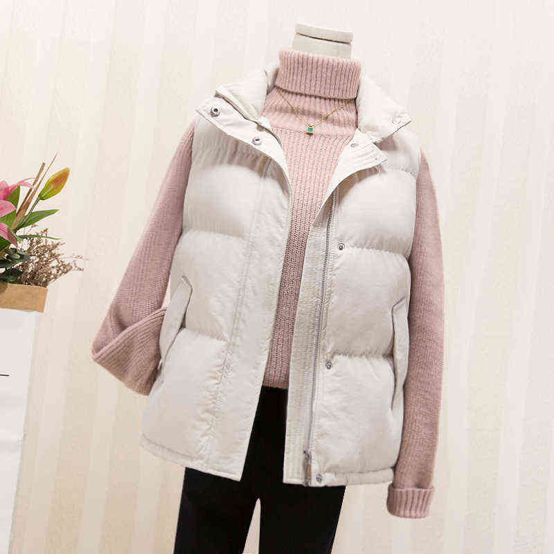 Autumn Winter Selling Sleeveless Jacket Women Korean Fashion Casual Female Warm Womens Vest Outerwear black waistcoat BA 211120