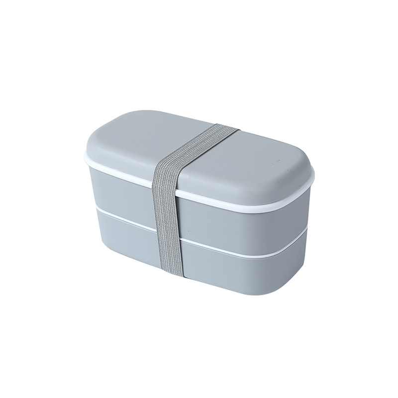 2 Layers Lunch Box Eco-Friendly Bento Box Food Container Microwavable Refrigerator Portable Dinnerware School Office Lunch Box