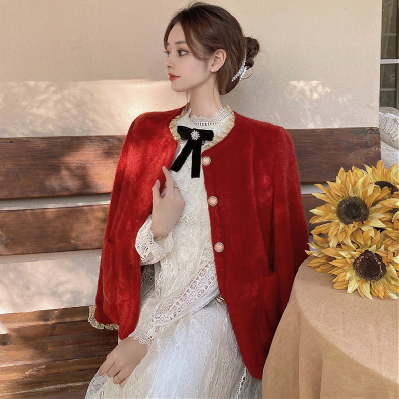 Vintage Dress Women French Elegant Lace Midi Dress Female Sweet Bow Casual Long Sleeve Dress Korean Spring Chic 210521