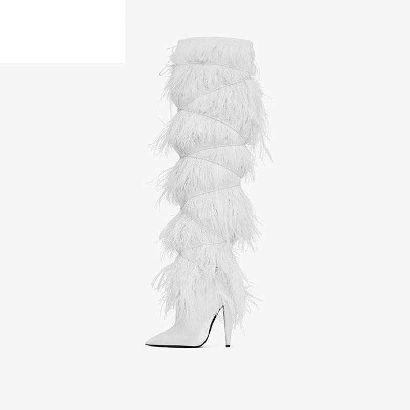 Boots Feather Sexy Ostrich Hair High Heel Pointed Toe European And American Large Size Shoes 2021 Fashion, Black
Boots Feather Sexy Ostrich Hair High Heel Pointed Toe European And American Large Size Shoes 2021 Fashion, Black
