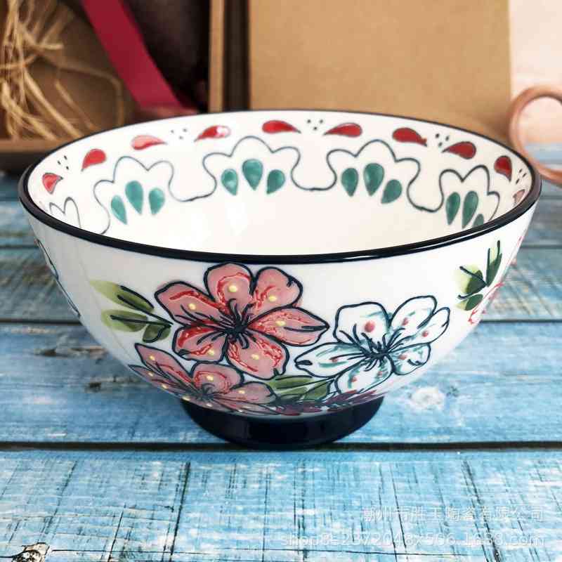 Wind hand painted underglaze color ceramic salad high large capacity ramen fancy rice bowl for household Western food
Wind hand painted underglaze color ceramic salad high large capacity ramen fancy rice bowl for household Western food