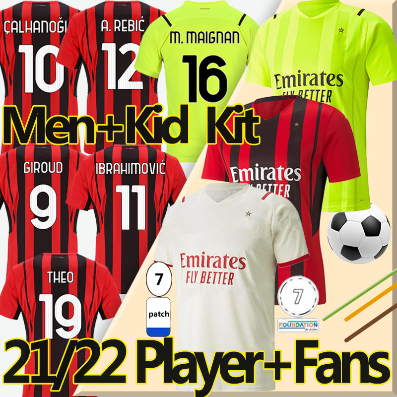 21/22 Fans Player Version AC Soccer milan GIROUD jerseys 2021 2022 IBRAHIMOVIC M.MAIGNAN TONALI Kessie THEO ÇALHANOGLU REBIC Men kid Kits football Training shirts, 20/21 third kids
21/22 Fans Player Version AC Soccer milan GIROUD jerseys 2021 2022 IBRAHIMOVIC M.MAIGNAN TONALI Kessie THEO ÇALHANOGLU REBIC Men kid Kits football Training shirts, 20/21 third kids