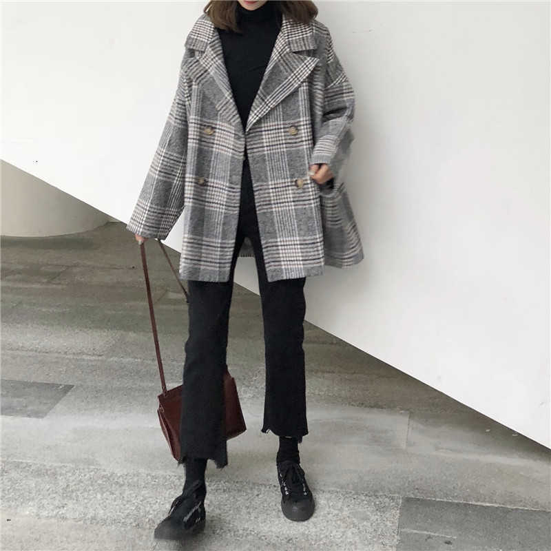 Women Autumn Winter Plaid Trench Coat Long Clothes Overcoat with Cotton Inside Plus Size Manteau Femme Casaco Feminino 210825