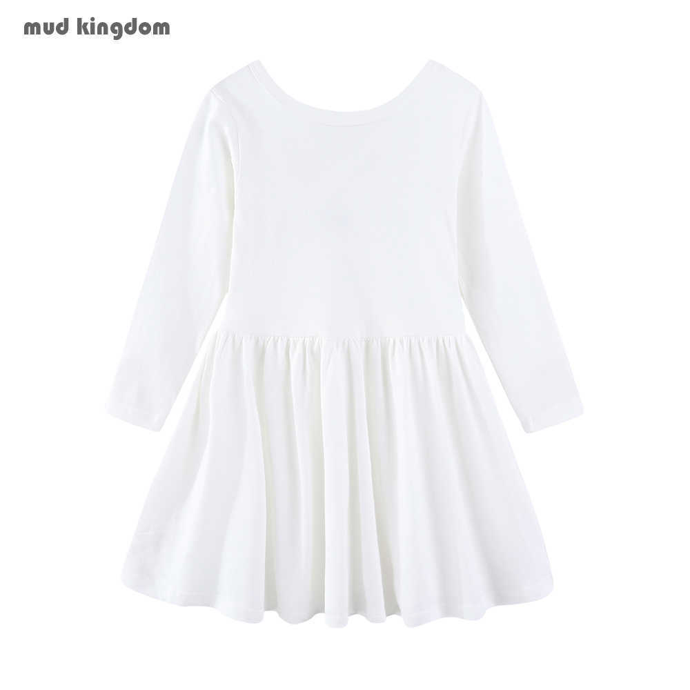 Mudkingdom Girls Dresses Solid Ruffled Long Sleeve Casual Dress Cotton Children Clothing Kids Clothes 210615, White
Mudkingdom Girls Dresses Solid Ruffled Long Sleeve Casual Dress Cotton Children Clothing Kids Clothes 210615, White