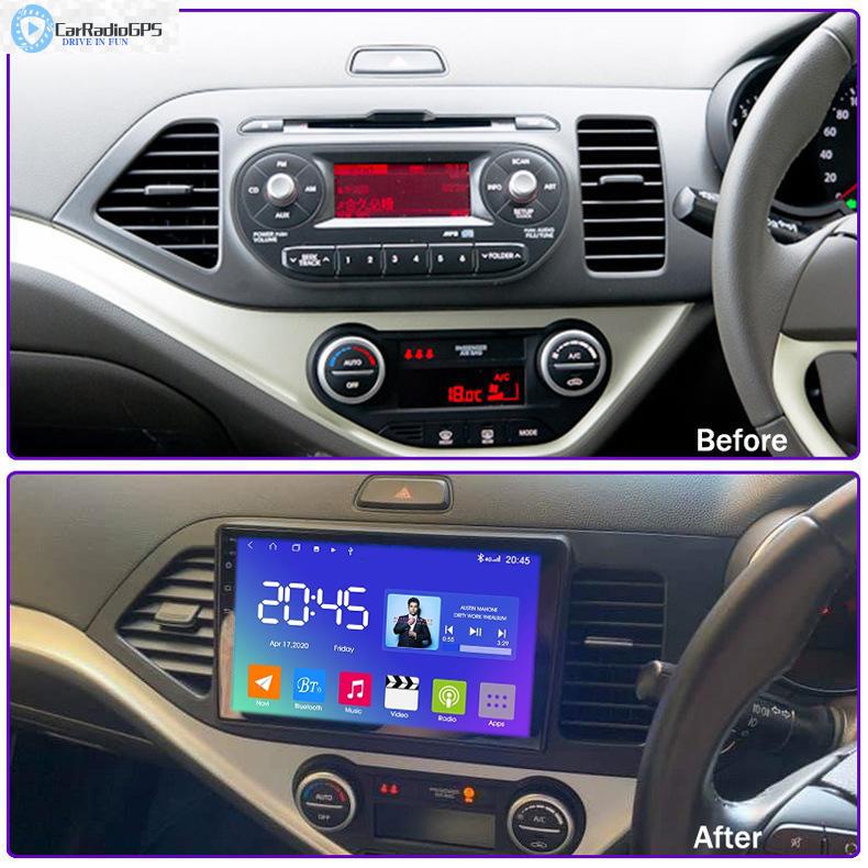 Car DVD Radio Head Unit Player For KIA PICANTO 2011-2014 RHD Audio GPS Navigation Stereo wifi 2.5D IPS Screen Double din Android 10.0
