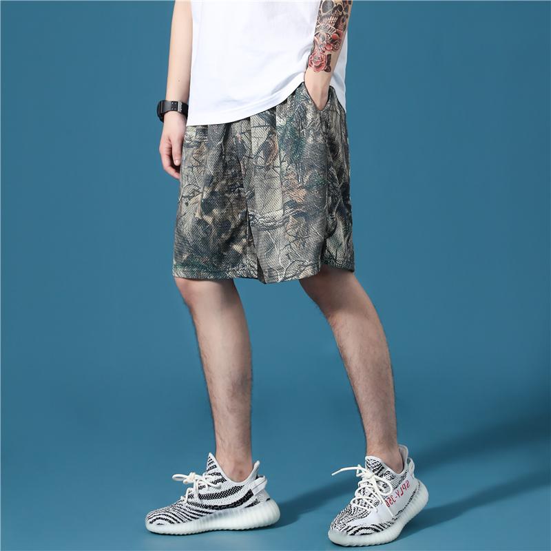 Men Tracksuit Pants Shorts Vintage High Waisted Gym Basketball Running Sport Bermuda Masculina Casual EA60XD Men's