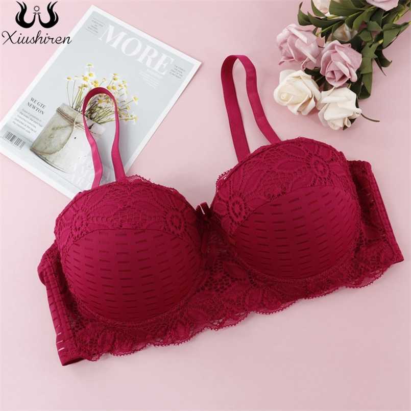 Xiushiren Demi Bra Women Underwear Sexy Bralette Push Up Bra Strapless Lace Bra Plus Size Female Wedding Bras Soutien Biustonosz 211110, White 
Xiushiren Demi Bra Women Underwear Sexy Bralette Push Up Bra Strapless Lace Bra Plus Size Female Wedding Bras Soutien Biustonosz 211110, White