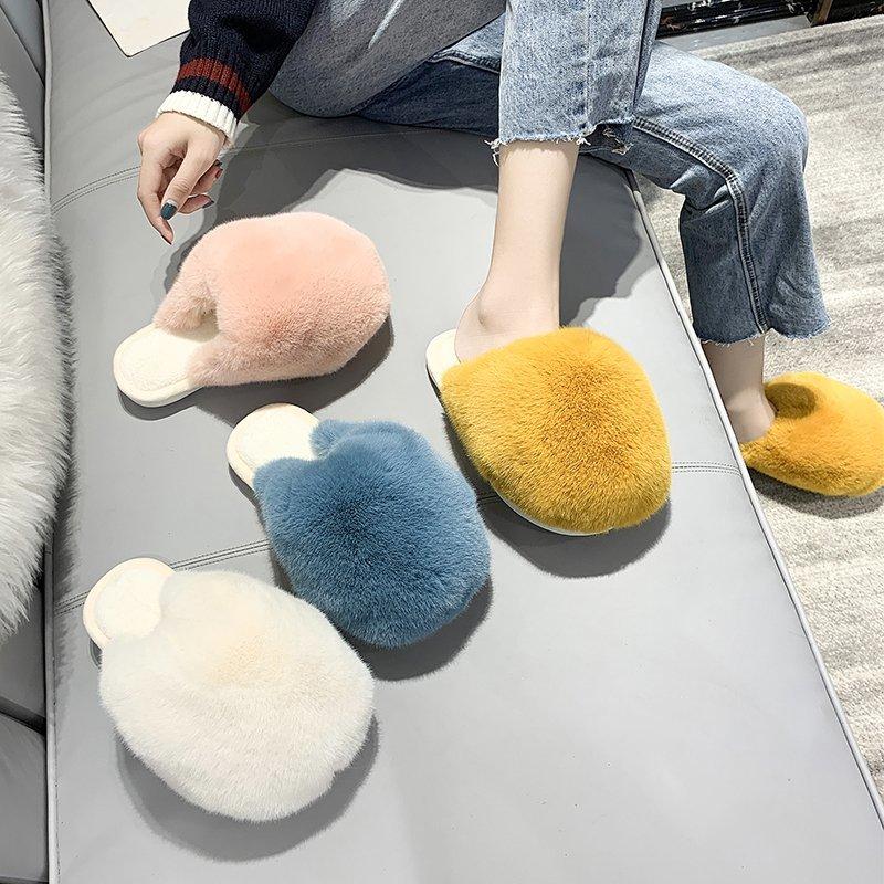 Closed Toe Fur Slippers Women Winter Warm Plush Slides Shoes Feather Sapatos Das Mulheres Candy Color Furry Big Size 41, Yellow
Closed Toe Fur Slippers Women Winter Warm Plush Slides Shoes Feather Sapatos Das Mulheres Candy Color Furry Big Size 41, Yellow