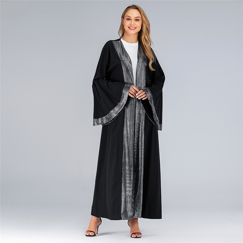 Black Open Sequin Abaya Kimono Muslim Hijab Dress Abayas For Women Moroccan Kaftan Dubai Oman Caftan Turkish Islamic Clothing
Black Open Sequin Abaya Kimono Muslim Hijab Dress Abayas For Women Moroccan Kaftan Dubai Oman Caftan Turkish Islamic Clothing