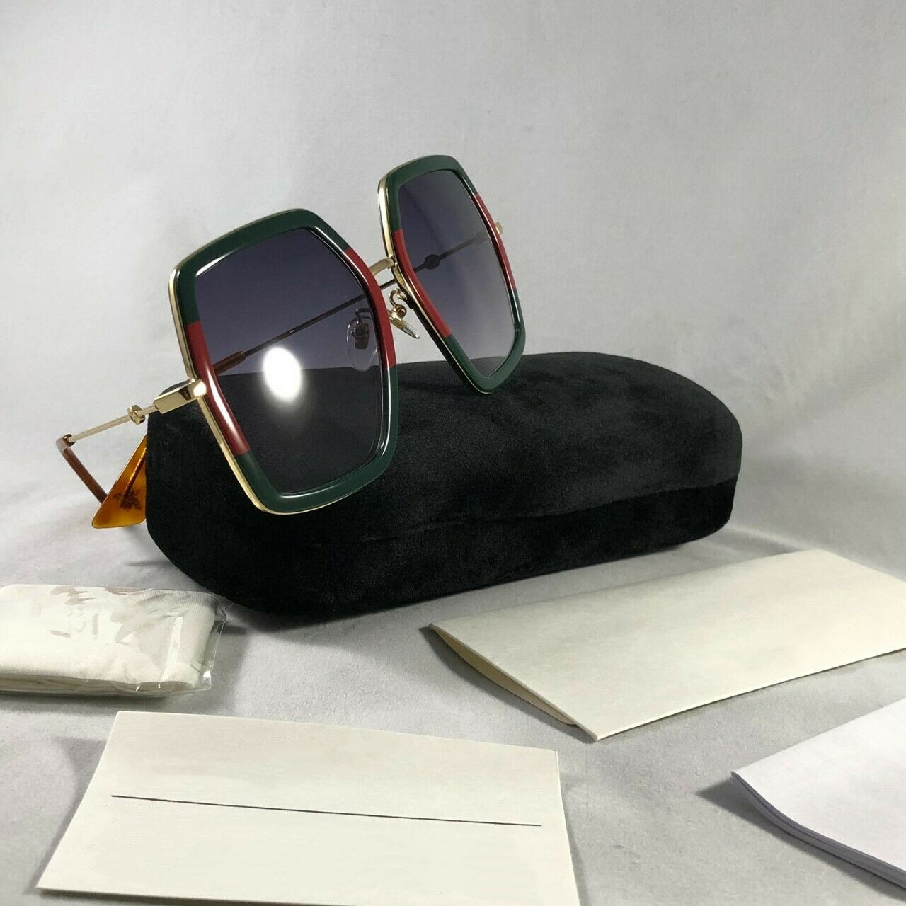 0106s Sunglasses For Women Brand Design Rimless Frame Connection Lens UV400 Coating Mirrorr Lens Steampunk Summer Big Style Comw With Case