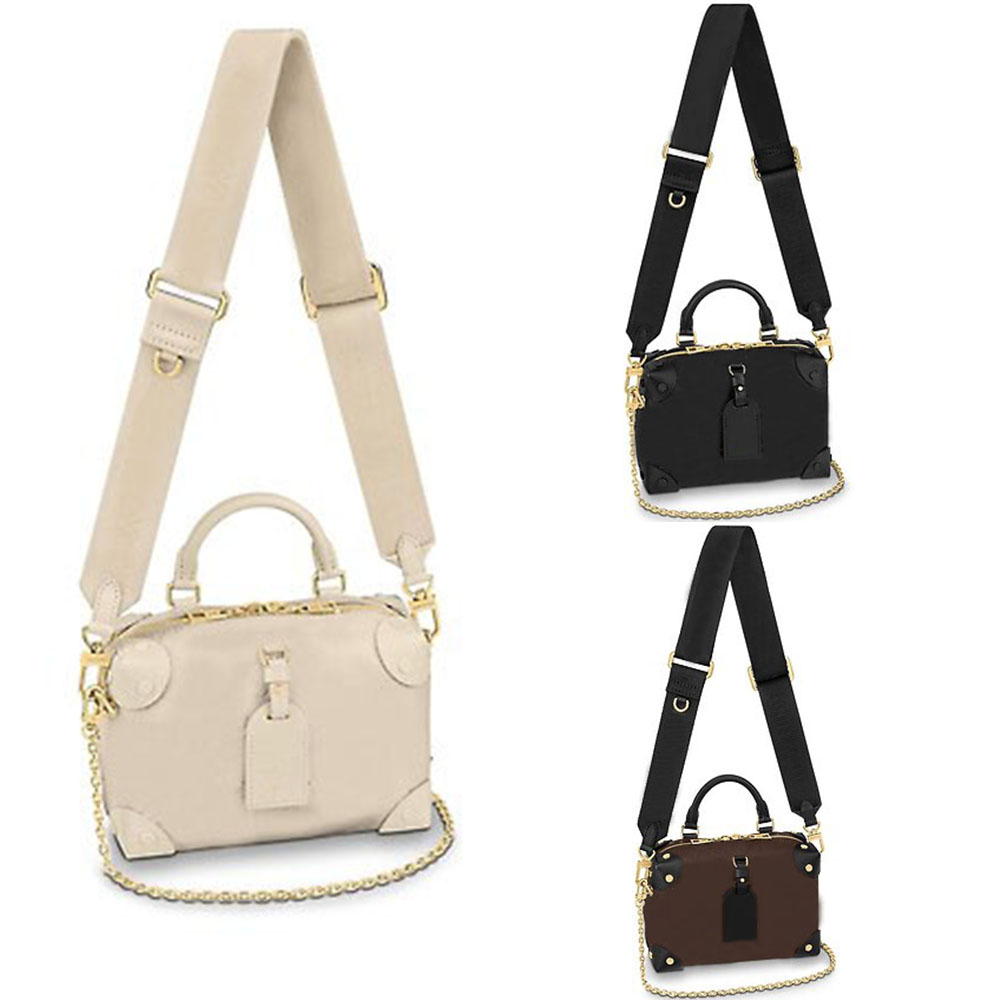 Genuine leather Petite Malle Souple corssbody bag Women's Designer Handbag Embroidery straps Square Bags Ladies purses corssbodybag, Brown
Genuine leather Petite Malle Souple corssbody bag Women's Designer Handbag Embroidery straps Square Bags Ladies purses corssbodybag, Brown