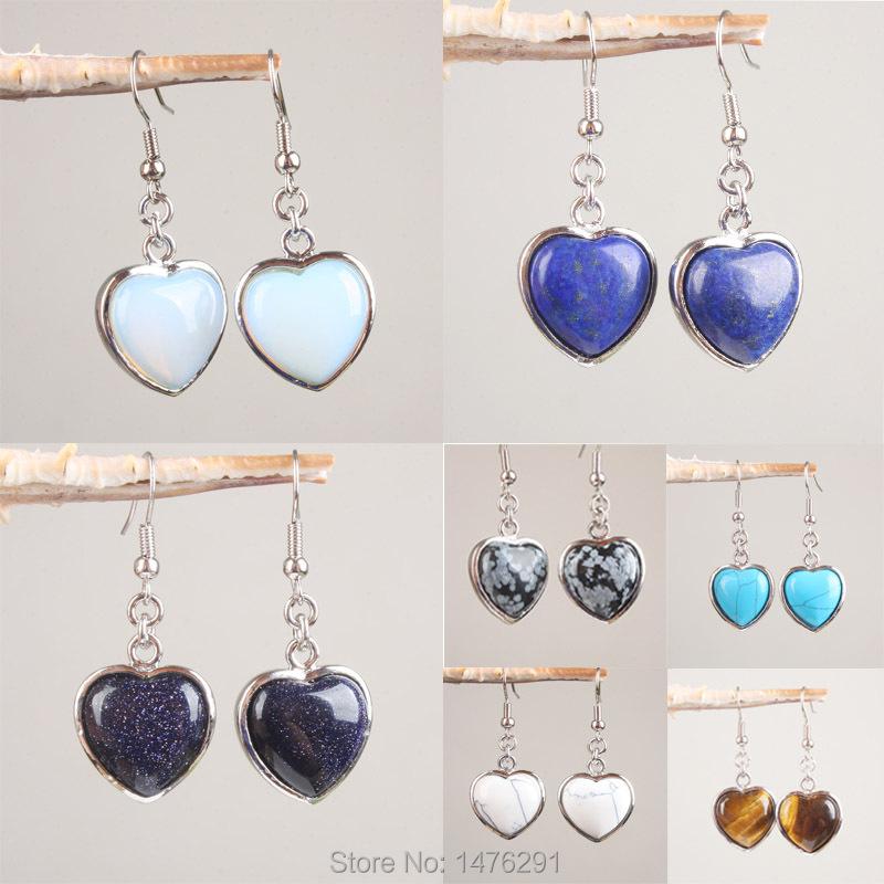 Dangle & Chandelier 16X17MM Heart Snowflakes Obsidian Opal Blue Goldsand Lapis Lazuli Tiger Eye Drop Earrings 1Pair, Silver
Dangle & Chandelier 16X17MM Heart Snowflakes Obsidian Opal Blue Goldsand Lapis Lazuli Tiger Eye Drop Earrings 1Pair, Silver
