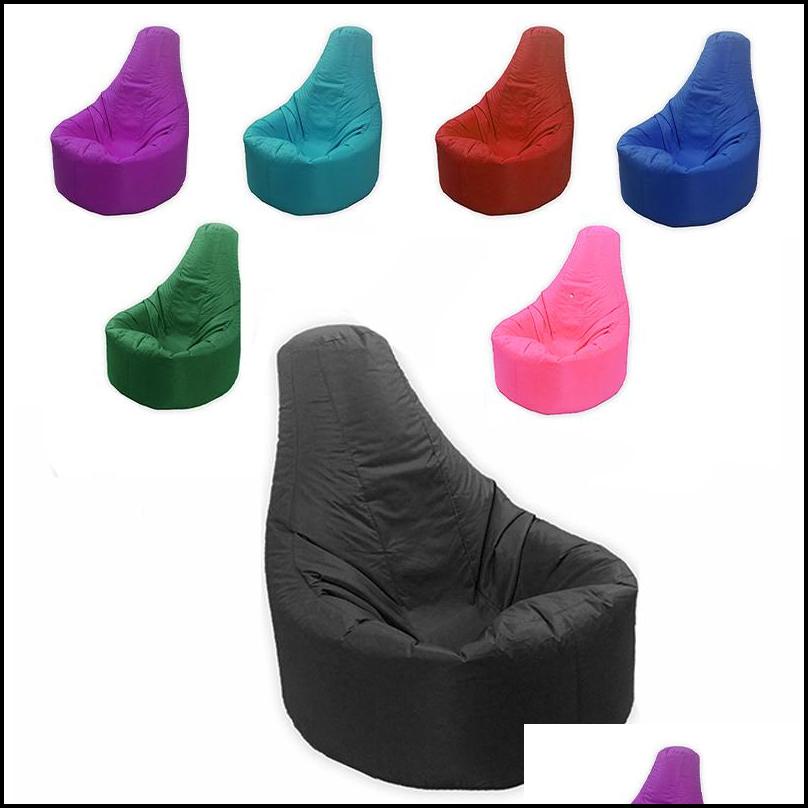 Ers Sashes Textiles Home Garden 1 Pcs Modern Gamer Solid Bean Bag Garden Gaming Beag Outdoor Big Arm Chair Large Adt SingleSeat4445646