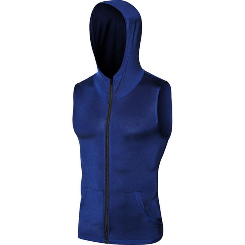 Men' Vests Spring Autumn Men Sports Vest Casual Gym Corset Sleeveless Hooded Coat Solid Color Quick-drying Thin Zip Waistcoat Outwear, Blue
Men' Vests Spring Autumn Men Sports Vest Casual Gym Corset Sleeveless Hooded Coat Solid Color Quick-drying Thin Zip Waistcoat Outwear, Blue