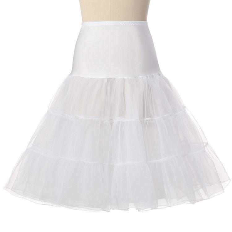 2021 newPuffy Short Organza Halloween Women Crinoline Vintage Bridal Petticoat for Wedding Evening Cosplay Underskirt Rockabilly Tutu