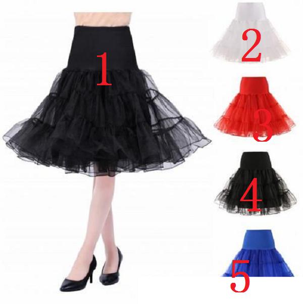 2021 newPuffy Short Organza Halloween Women Crinoline Vintage Bridal Petticoat for Wedding Evening Cosplay Underskirt Rockabilly Tutu