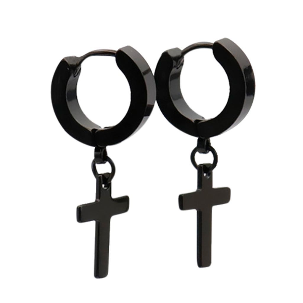 yutong Unisex Women Men Cross Drop Earrings Hoop Ring in Stainless Steel With Cross-shaped Girl Street Nightclub Pendant Black, Silver
yutong Unisex Women Men Cross Drop Earrings Hoop Ring in Stainless Steel With Cross-shaped Girl Street Nightclub Pendant Black, Silver