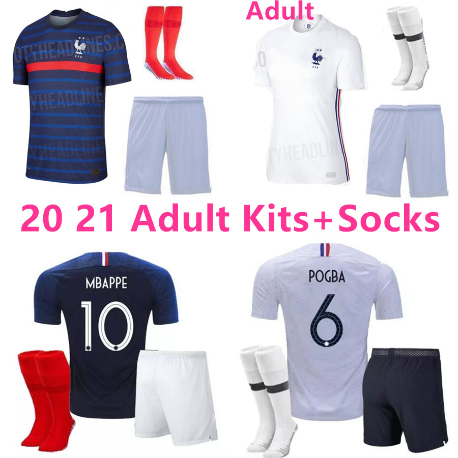 

2020 2021 FFF France 2 star soccer jersey mbappe GIROUD GRIEZMANN kante Franc ZIDANE maillot de foot 20 21 HENRY Adult Kits+Socks, Black;yellow