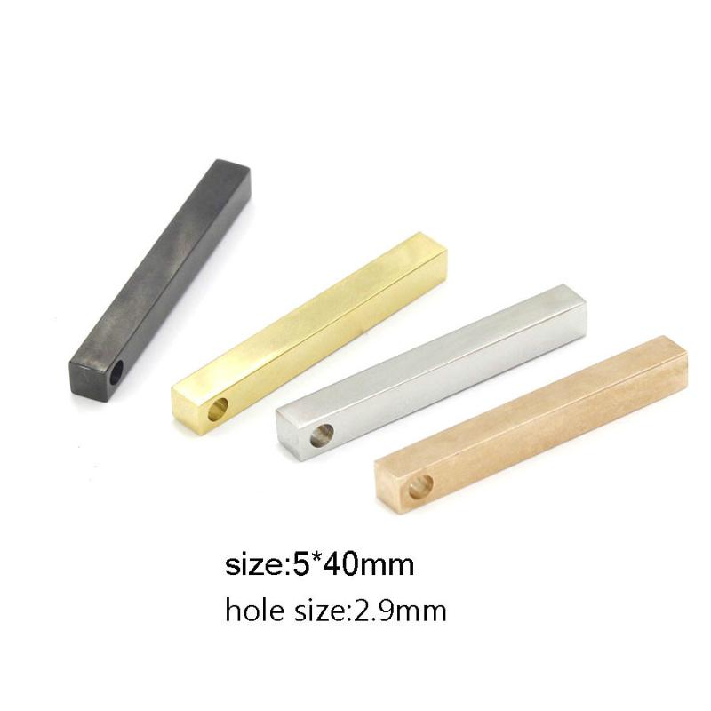 Charms 20Pcs/Lot 5*40mm Stainless Steel Strip Blank Bar For DIY Making Necklace Key Chain Custom Name Logo Jewelry, Bronze;silver
Charms 20Pcs/Lot 5*40mm Stainless Steel Strip Blank Bar For DIY Making Necklace Key Chain Custom Name Logo Jewelry, Bronze;silver