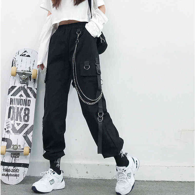 Women's pants trend loose autumn and winter style plus size women's casual high waist slimming zipper overalls 211115
