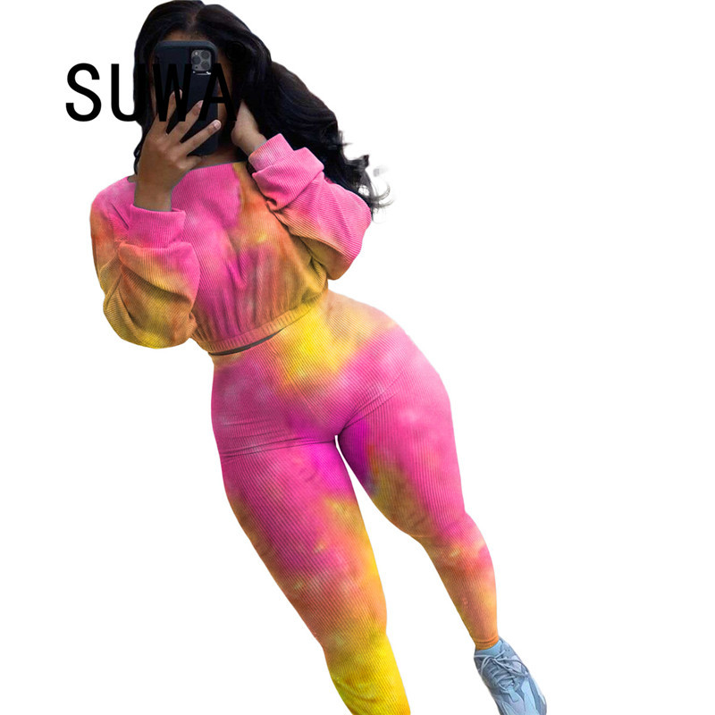 Wholesale Fashion Clothes Women Colorful Printed Two Piece Ribbed Tracksuits Long Sleeve Sweatshirt and Skinny Pants Set 210525, Fuchsia
Wholesale Fashion Clothes Women Colorful Printed Two Piece Ribbed Tracksuits Long Sleeve Sweatshirt and Skinny Pants Set 210525, Fuchsia