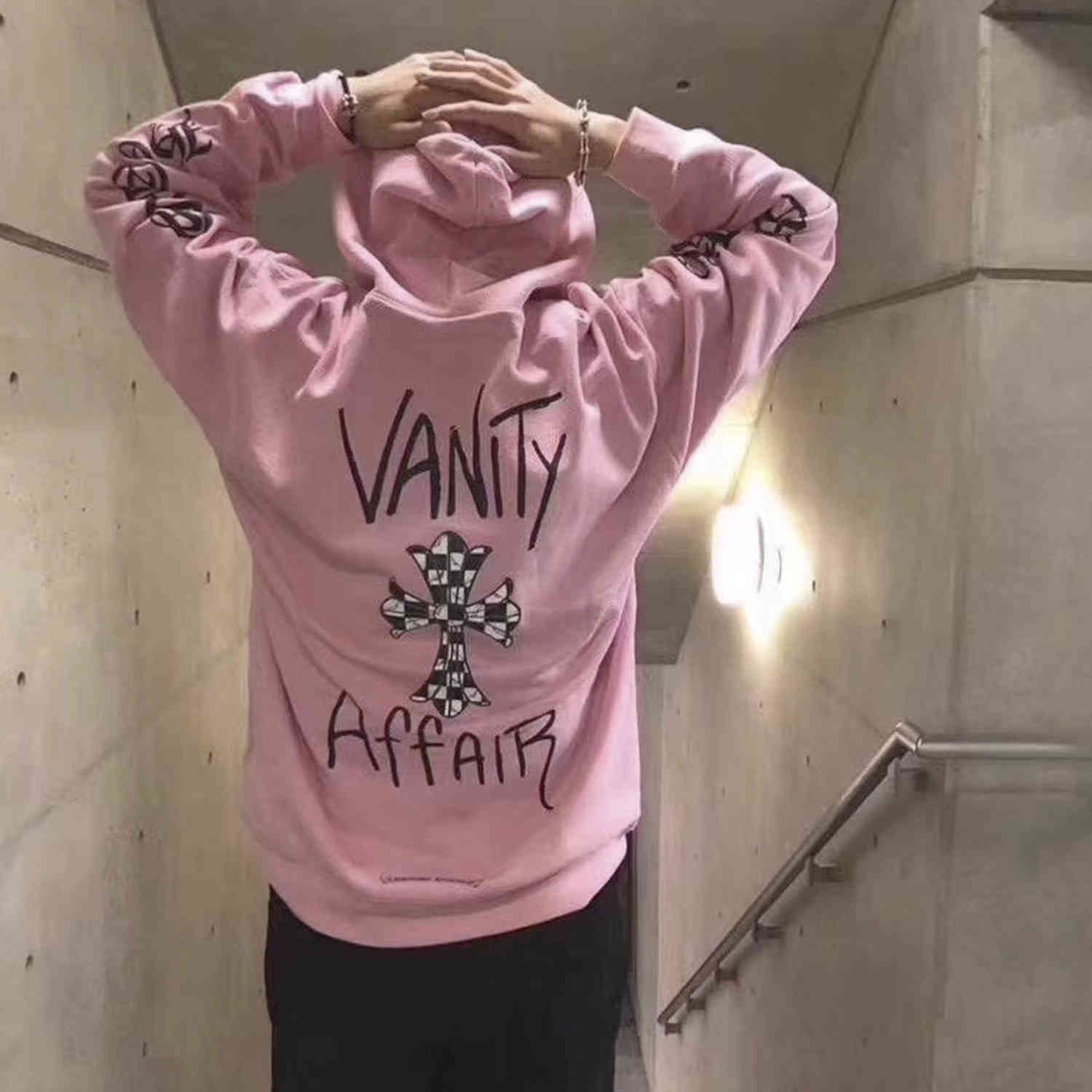 hearts crosin Sweater Pink graffiti Chrome cross Sanskrit Hoodie men's and women's coatsWQJN, Black
hearts crosin Sweater Pink graffiti Chrome cross Sanskrit Hoodie men's and women's coatsWQJN, Black
