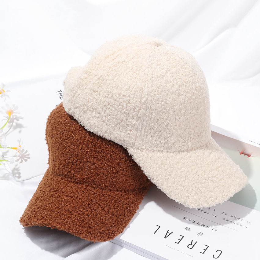 Winter women&#039;s warm hat, thick wool baseball cap, solid rebound, adjustable, hip-hop, brim 56-60cm, gift, 1 piece, 2022 от DHgate WW