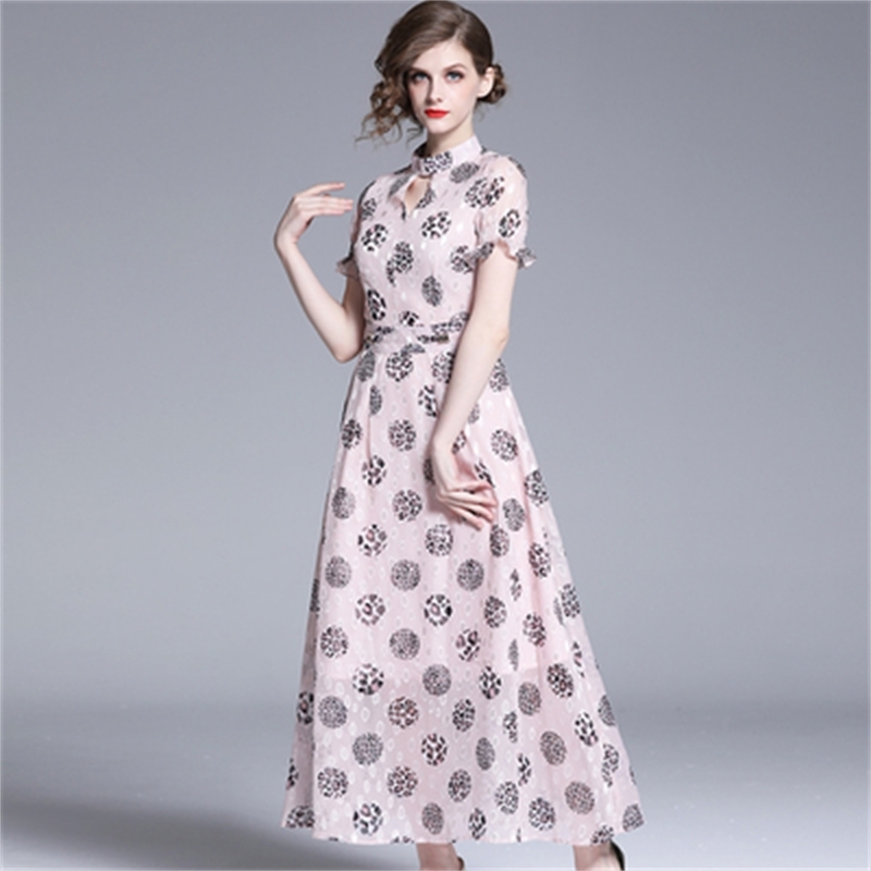 Summer French Vintage Feet Bare Fairy Floral Dress Fashion Waist Slimming Long Swing Dresses Wild 210514
