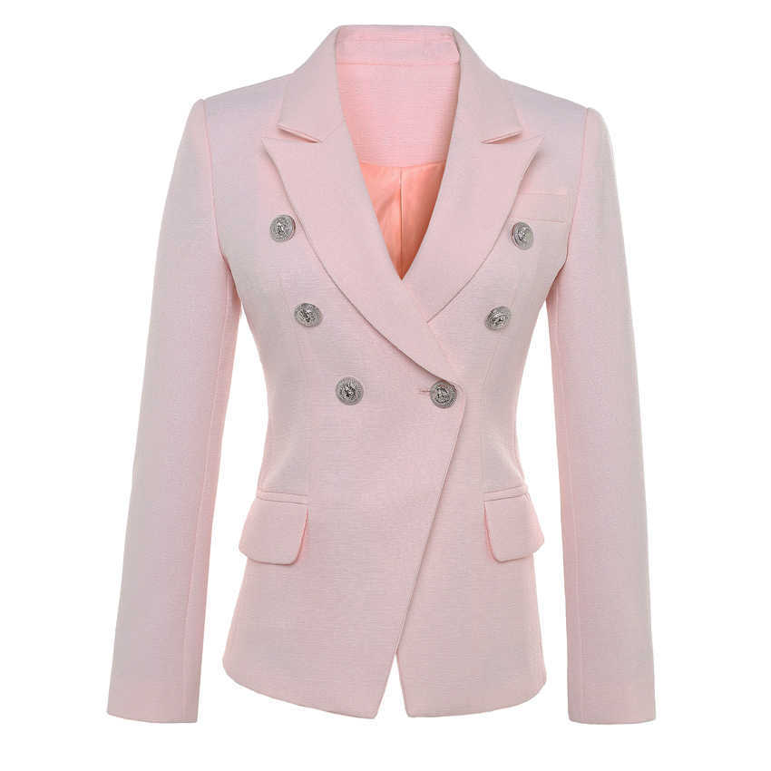 HIGH QUALITY Fashion Runway Designer Blazer Jacket Women's Lion Buttons Double Breasted Plus size S-XXXL 210526, Pink
HIGH QUALITY Fashion Runway Designer Blazer Jacket Women's Lion Buttons Double Breasted Plus size S-XXXL 210526, Pink