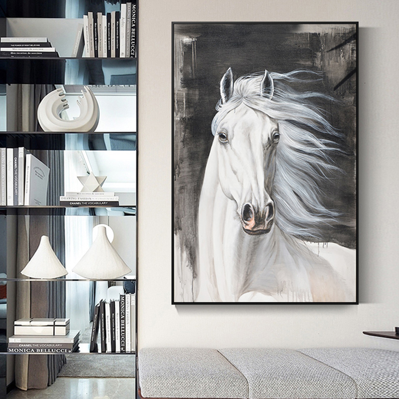 Horse Posters Animal Oil Painting On Canvas Prints Wall Art Pictures For Living Room Modern Home Decor Sofa Decoration Paintings