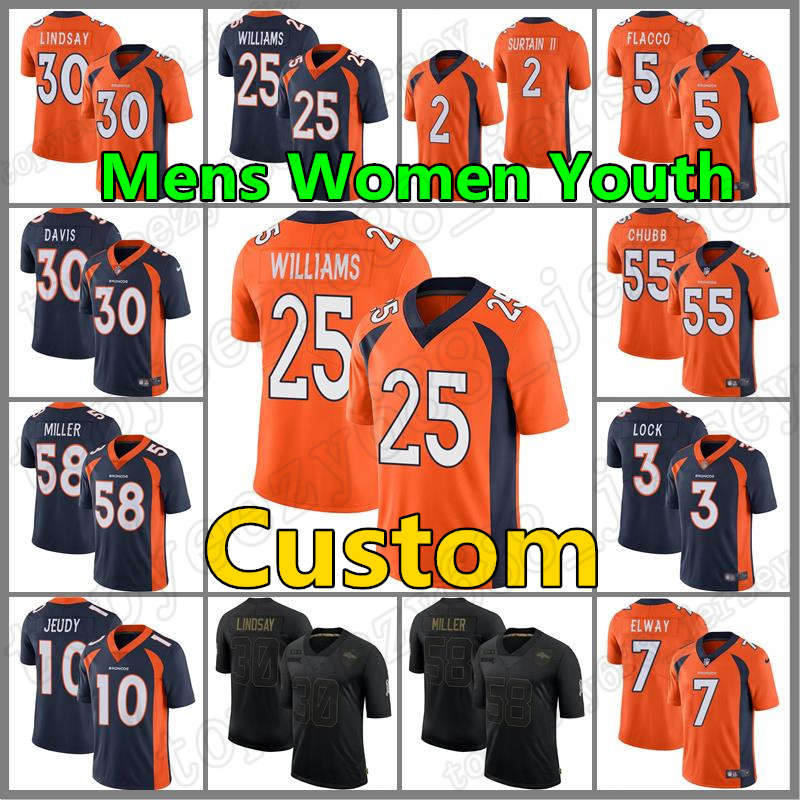 25 Javonte Williams Custom Denve Mens Bronco 2 Patrick Surtain II 55 Bradley Chubb Football Jerseys 58 Von Miller Elway 30 Phillip Lindsay Jerry Jeudy 3 Drew Lock Elway, Custom women (yema)
25 Javonte Williams Custom Denve Mens Bronco 2 Patrick Surtain II 55 Bradley Chubb Football Jerseys 58 Von Miller Elway 30 Phillip Lindsay Jerry Jeudy 3 Drew Lock Elway, Custom women (yema)