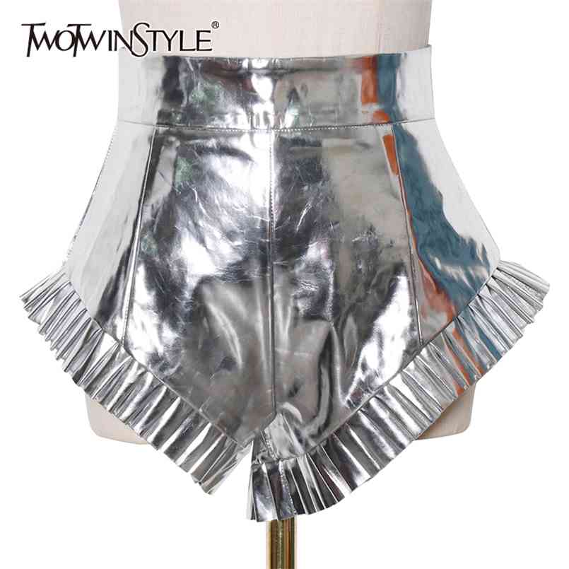 Silver Casual Short For Women High Waist Loose Ruched Minimalist Shorts Female Summer Fashion Clothing Stylish 210521
Silver Casual Short For Women High Waist Loose Ruched Minimalist Shorts Female Summer Fashion Clothing Stylish 210521