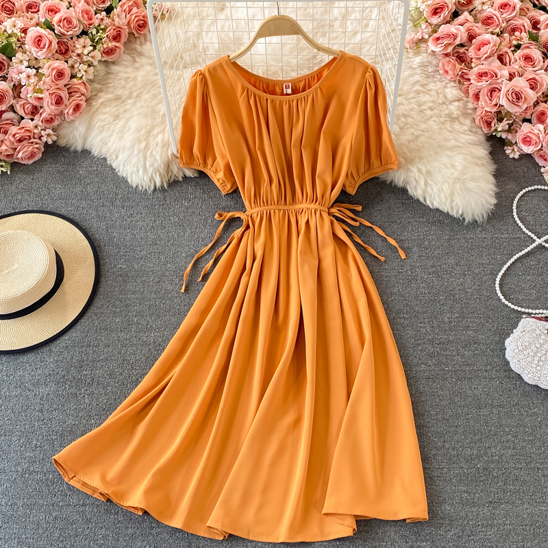 yellow/brown/beige/black dstring draped dress women vintage round neck short sleeve high waist a-line loose vestidos summer, Black;gray
yellow/brown/beige/black dstring draped dress women vintage round neck short sleeve high waist a-line loose vestidos summer, Black;gray