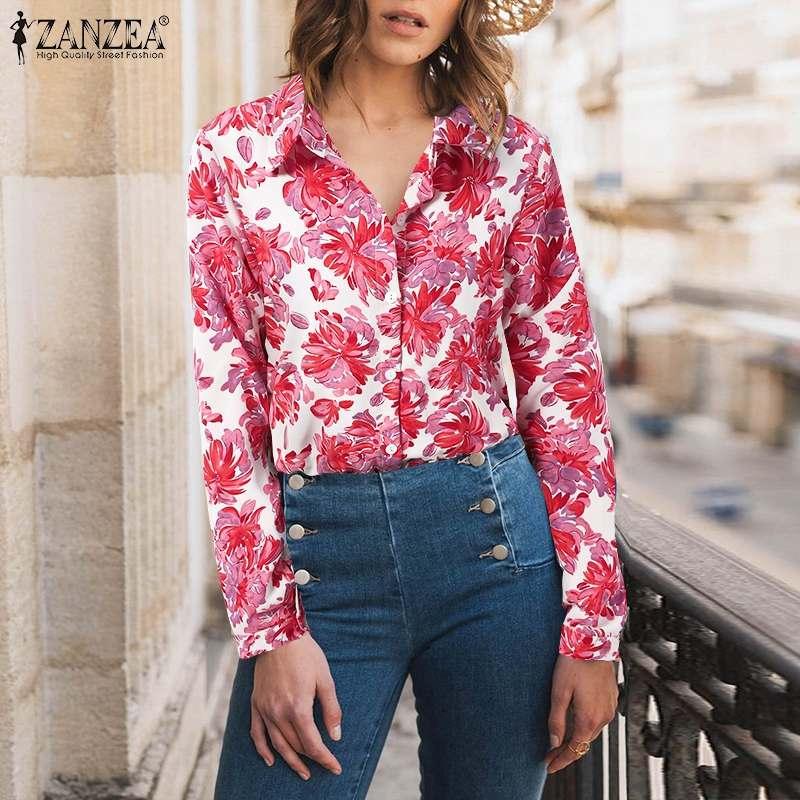 Women's Blouses & Shirts ZANZEA Elegant Long Sleeve OL Tunic Tops 2021 Autumn Floral Printed Shirt Women Loose Retro Bohemian Chemise Button, White
Women's Blouses & Shirts ZANZEA Elegant Long Sleeve OL Tunic Tops 2021 Autumn Floral Printed Shirt Women Loose Retro Bohemian Chemise Button, White