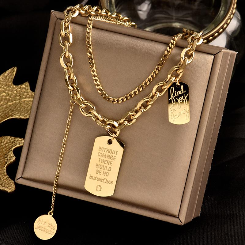 Chains 316 Stainless Steel Punk Style Hip Hop Thick Chain Short Necklace For Woman Korean Fashion Jewelry Sweater Drop
Chains 316 Stainless Steel Punk Style Hip Hop Thick Chain Short Necklace For Woman Korean Fashion Jewelry Sweater Drop