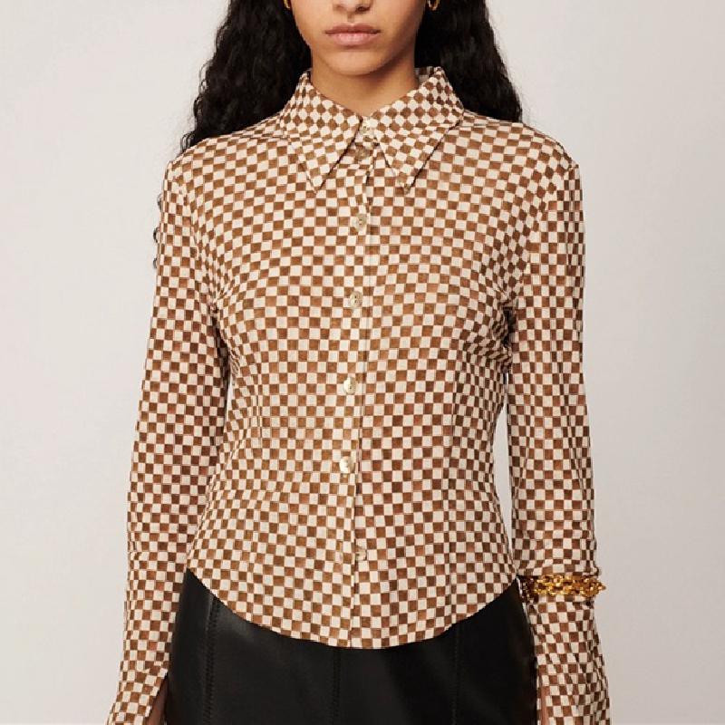 Women's Blouses & Shirts Women Checkerboard Print Blouse Lady Long Sleeve Single-Breasted Plaid Shirt Female Casual Top 2021, As pic
Women's Blouses & Shirts Women Checkerboard Print Blouse Lady Long Sleeve Single-Breasted Plaid Shirt Female Casual Top 2021, As pic