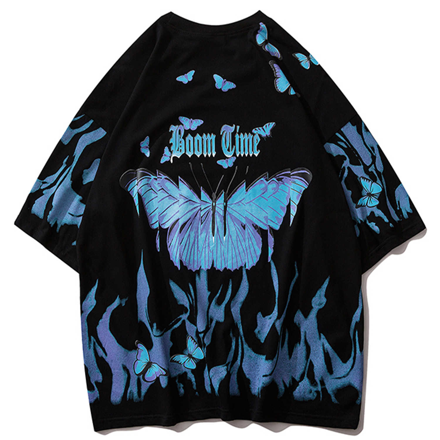 LACIBLE Blue Butterfly Hip Hop Streetwear T Shirt Men Casual Cotton Harajuku Short Sleeve ops Oversized Mens 210629, White
LACIBLE Blue Butterfly Hip Hop Streetwear T Shirt Men Casual Cotton Harajuku Short Sleeve ops Oversized Mens 210629, White