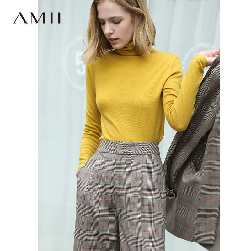 Women's Turtleneck Sweaters: Minimalist Autumn Winter Solid Casual Basic Sweater Tops