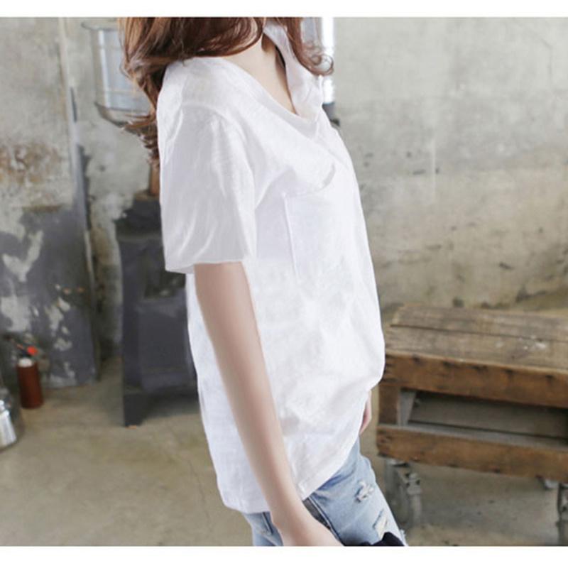 Women's T-Shirt V-neck T Shirt Women Tops Summer T-shirts Short Sleeve Cotton Top Camisetas Mujer Verano Tee Femme, Black 
Women's T-Shirt V-neck T Shirt Women Tops Summer T-shirts Short Sleeve Cotton Top Camisetas Mujer Verano Tee Femme, Black