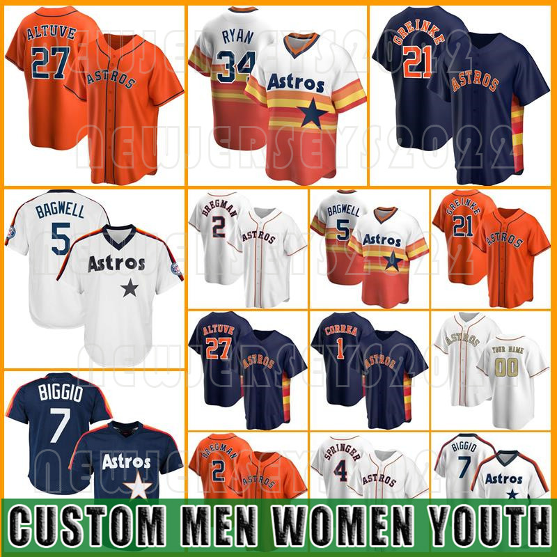 Retro 34 Nolan Ryan Astros Custom 27 Jose Altuve Jersey 2 Alex Bregman Baseball Houston 7 Craig Biggio 99 J.J. Watt 43 Lance McCullers, Custom new cool base(taikongren)
Retro 34 Nolan Ryan Astros Custom 27 Jose Altuve Jersey 2 Alex Bregman Baseball Houston 7 Craig Biggio 99 J.J. Watt 43 Lance McCullers, Custom new cool base(taikongren)