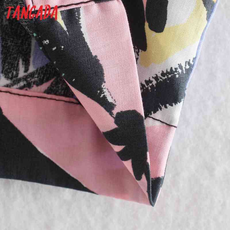 Women Retro Flowers Print Oversize Summer Sleeve Chic Female Short Blouse Shirt Tops 2W90 210416