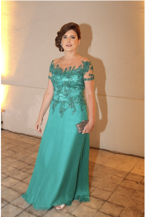 Long Mother Of The Bride Dresses for Wedding 2021 Short Sleeves Green Applique Women Formal dinner Kurti vestido de madrinha