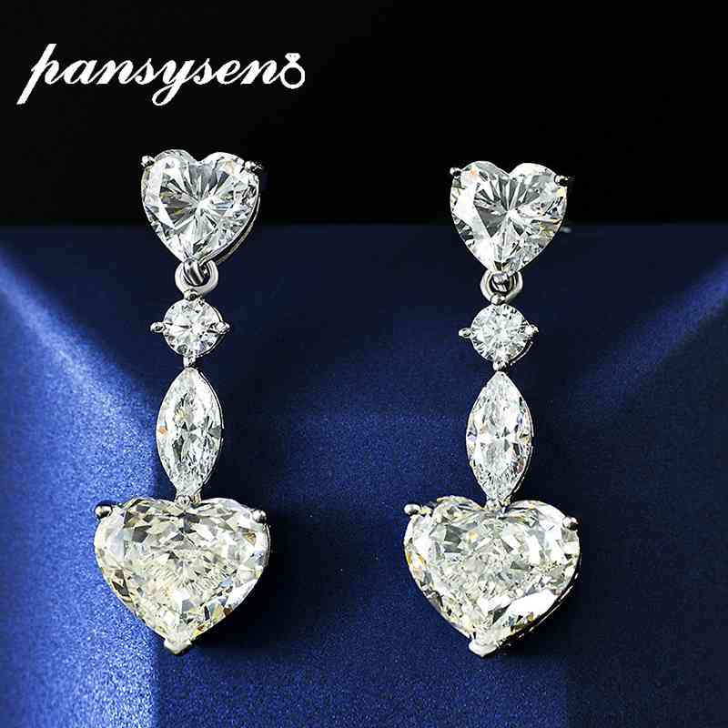 PANSYSEN Solid Silver 925 Sparkling Created Moissanite Diamonds Wedding Drop Earrings Female Fine Jewelry Whole
PANSYSEN Solid Silver 925 Sparkling Created Moissanite Diamonds Wedding Drop Earrings Female Fine Jewelry Whole